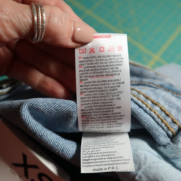 NEW Q2 Tie Ankle Jeans Womens Zip Fly Light Wash Tapered Leg Bohemian Casual - Picture 8 of 8